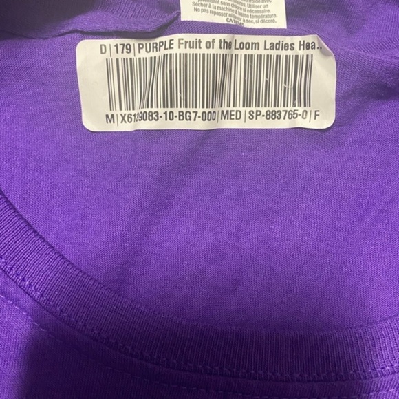 Vintage classic 1963 Fruit Of The Loom T-Shirt Purple Women’s Size M - Picture 5 of 8